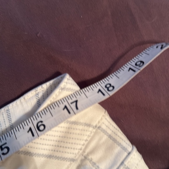 62. Love & Legend Premium Denim White Gray Stripes Size 16 - Picture 2 of 7
